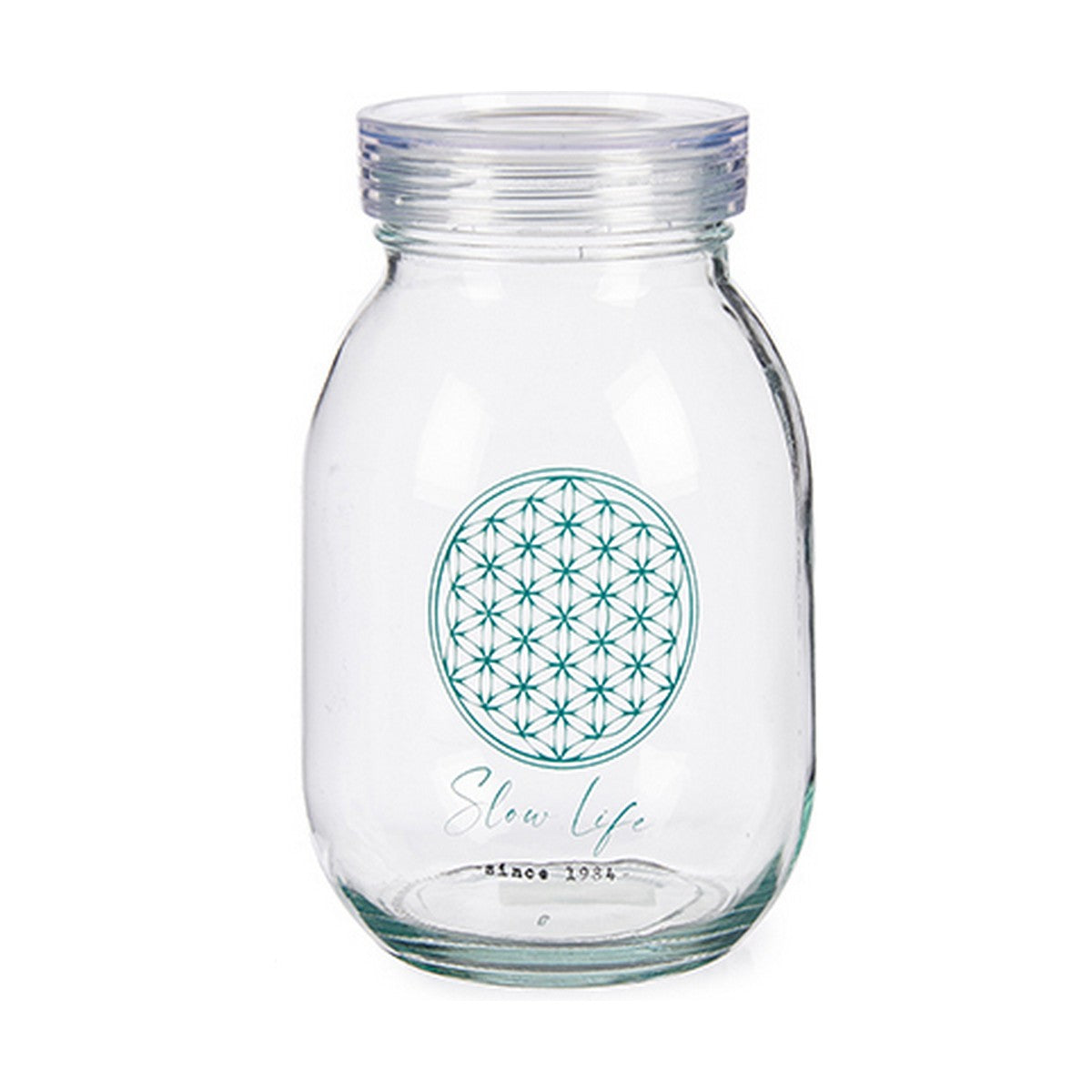 Bote Slow Life Transparente Vidro (1800 ml) (4 Unidades) - EcoNest
