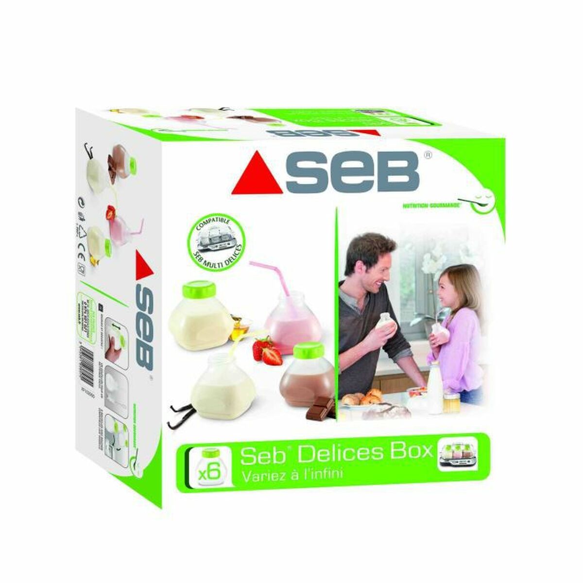 Conjunto de Copos SEB Yogurt Bottles to Drink 6 Unidades