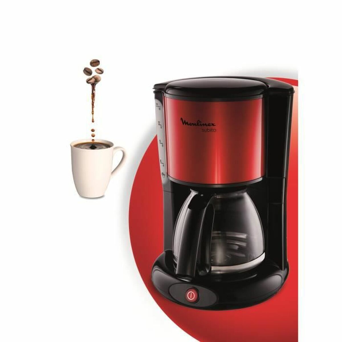 Cafeteira Elétrica Moulinex FG360D11 Vermelho Preto/Vermelho Vermelho/Preto 1000 W 1,25 L - EcoNest