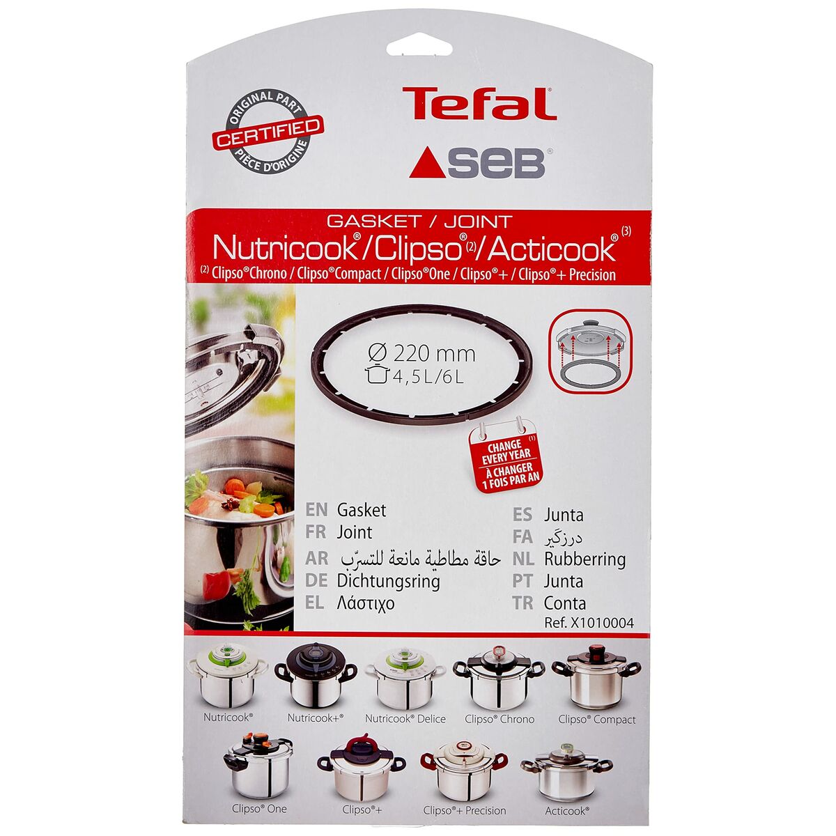 Borracha SEB Tampa para Tachos Panela Express Plástico Ø 22 cm - EcoNest