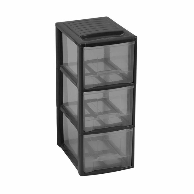 Organizador Mondex Mini Empire A5 3 gavetas Preto 19 x 26 x 46 cm - EcoNest