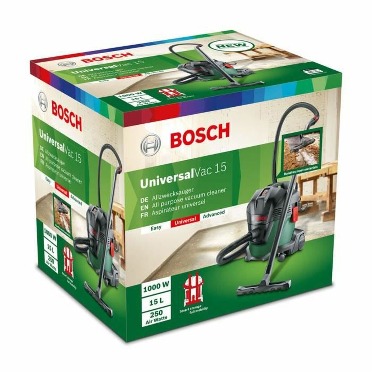 Aspirador BOSCH Universalvac 15 1000 W 23 kPa 15 L - EcoNest