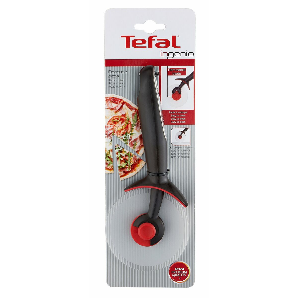 Cortador de Pizza Tefal Ingenio K2071114 Rojo/Blanco Aço Plástico - EcoNest