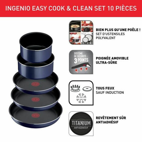 Bateria de Cozinha Tefal L1579102 10 Peças - EcoNest