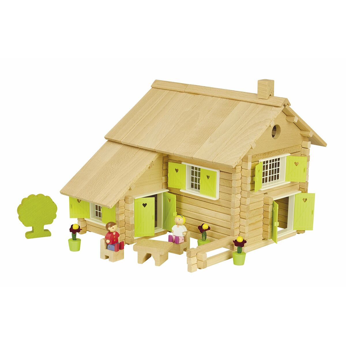 Playset Jeujura Log house 240 Peças (240 Peças) - EcoNest