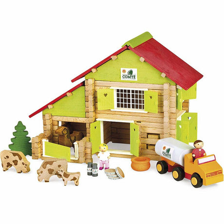 Playset Jeujura My Wooden Farm 30 x 30 x 30 cm (180 Peças) - EcoNest