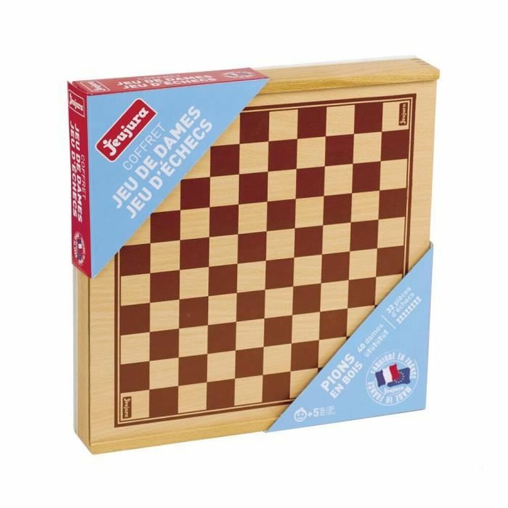 Jogo de Mesa Jeujura Checkers and Chess Box - EcoNest