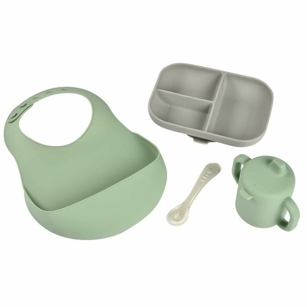 Conjunto de Louça Béaba Verde 4 Peças Silicone - EcoNest