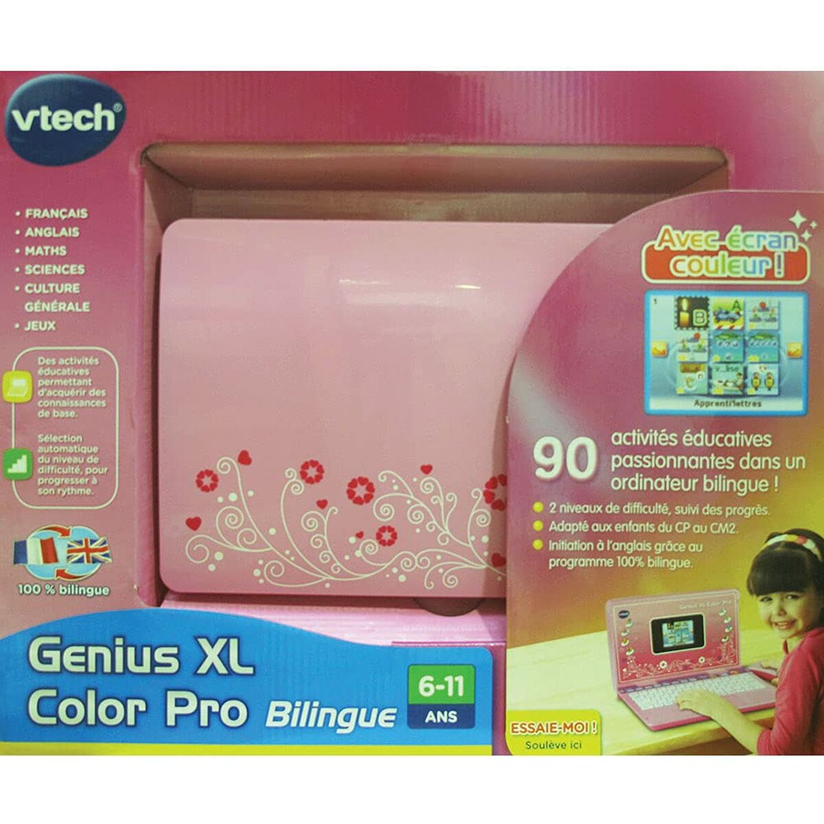 Computador portátil Vtech Genius XL Pro FR-EN Brinquedo Interativo + 6 Anos - EcoNest