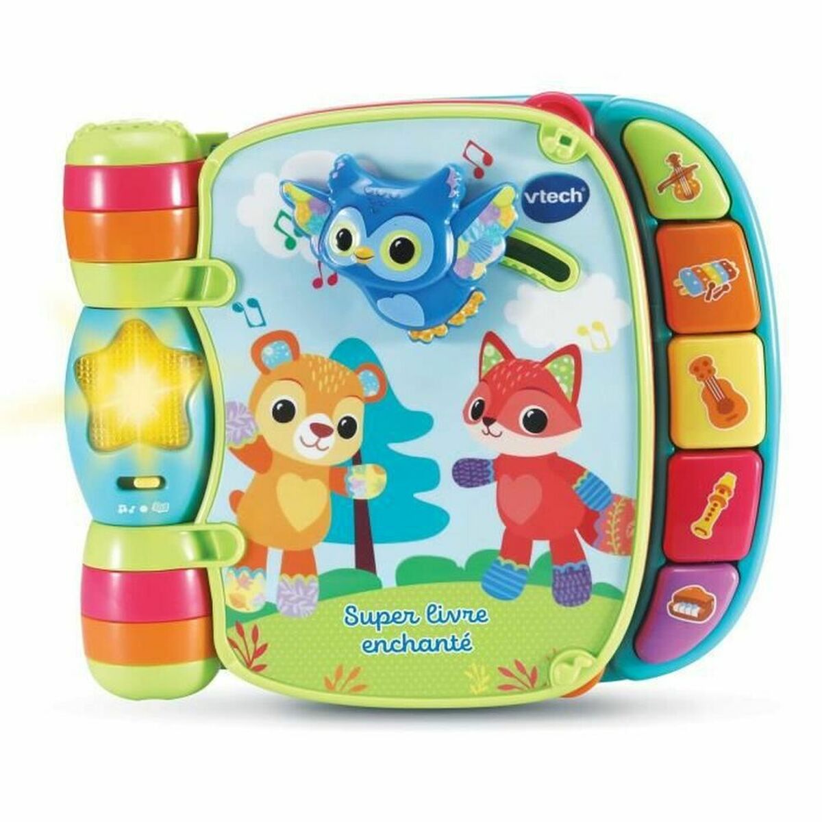 Livro interativo infantil Vtech Baby Super Enchanted Book of Baby Kitties Azul Multicolor - EcoNest