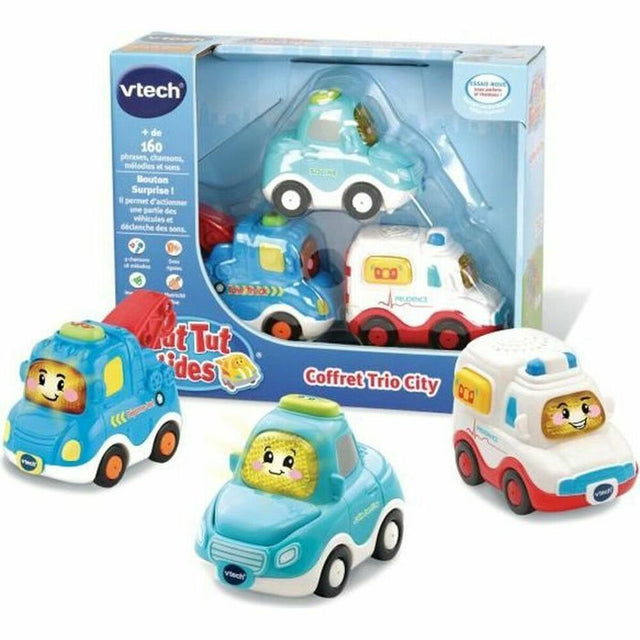 Playset de Veículos Vtech City Trio Box (Sedan + Tow Truck + Ambulance) - EcoNest