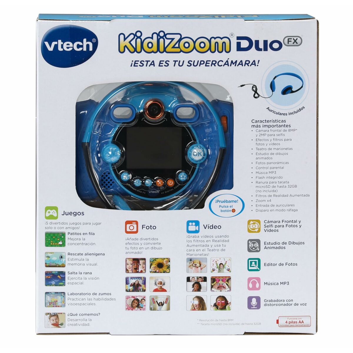 Câmara fotográfica infantil Vtech Kidizoom Duo DX Azul