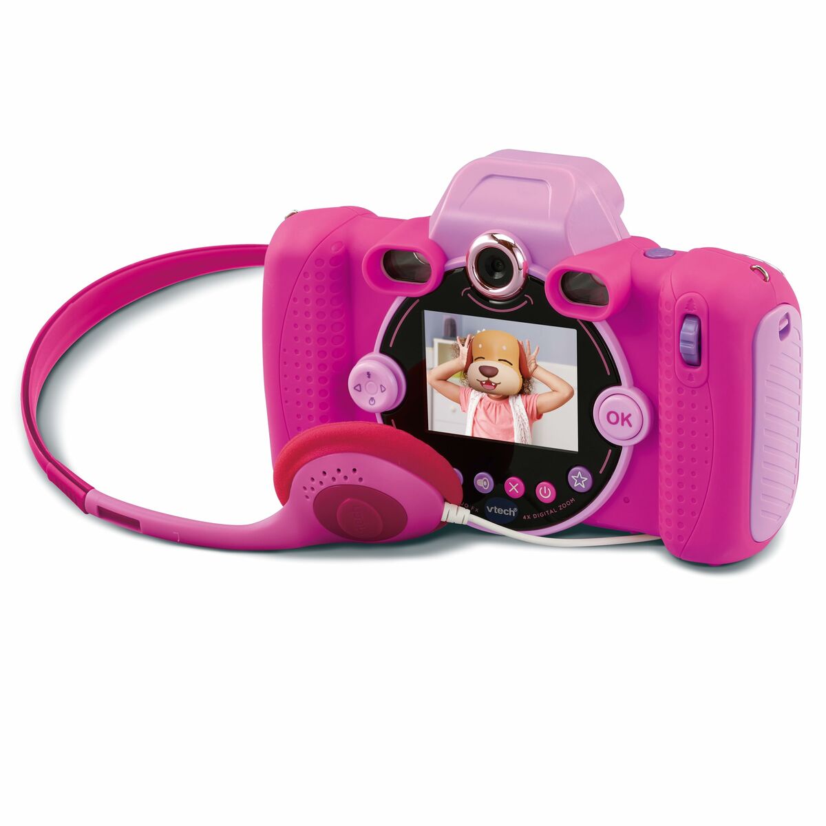 Câmara fotográfica infantil Vtech Kidizoom Duo DX Cor de Rosa