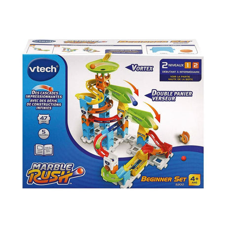 Conjunto de Berlindes Vtech Marble Rush Marble Run - Beginner Set Circuito + 4 Anos Pista com Rampas 47 Peças - EcoNest