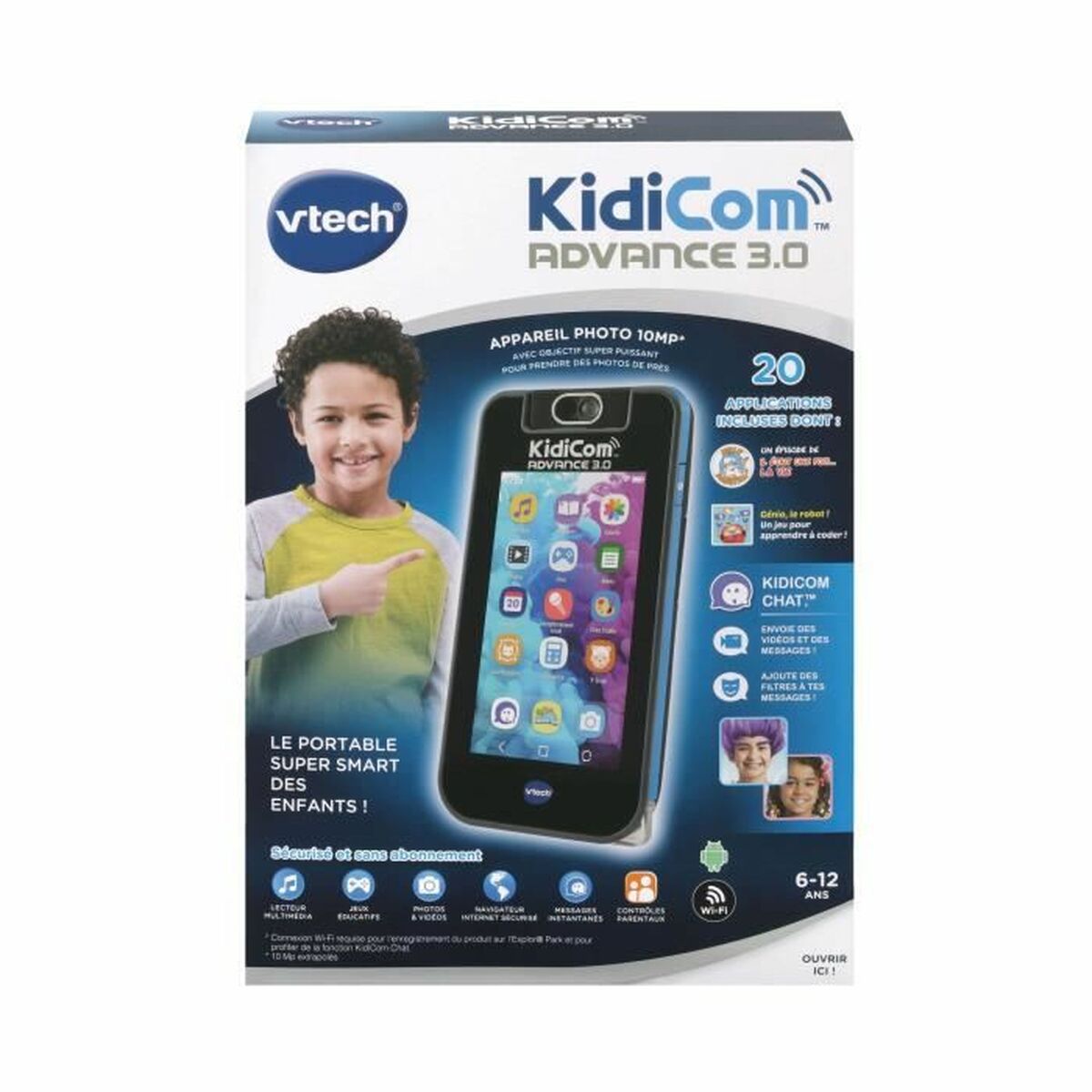 Telefone Interativo Vtech Kidicom Advance 3.0 Black - EcoNest