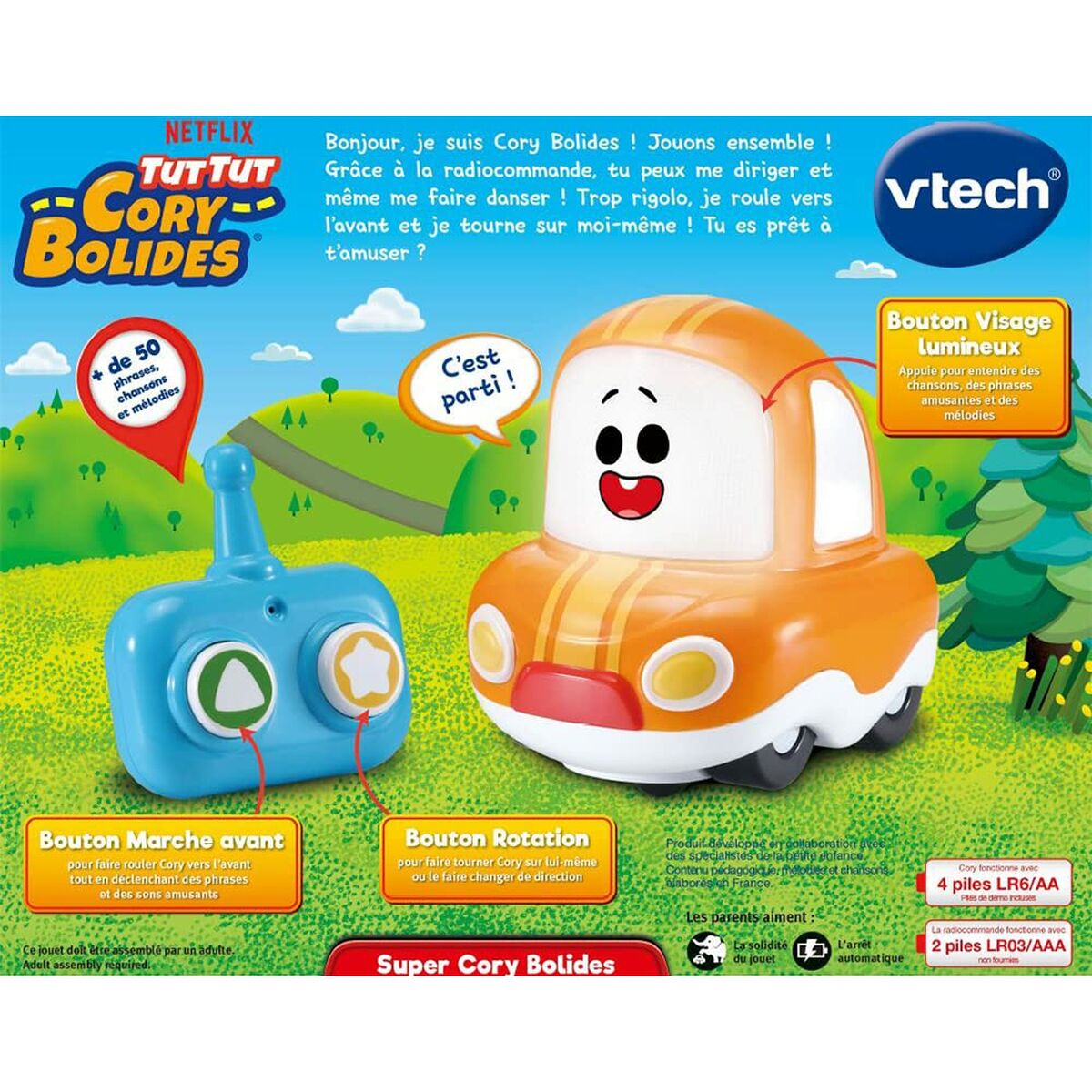 Carro Rádio Controlo Vtech Laranja Multicolor - EcoNest