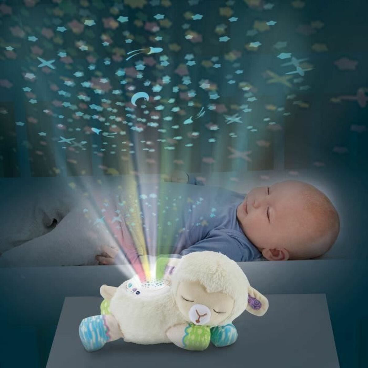 Lâmpada Projetor Vtech Baby Starry Night 3 em 1 Branco - EcoNest