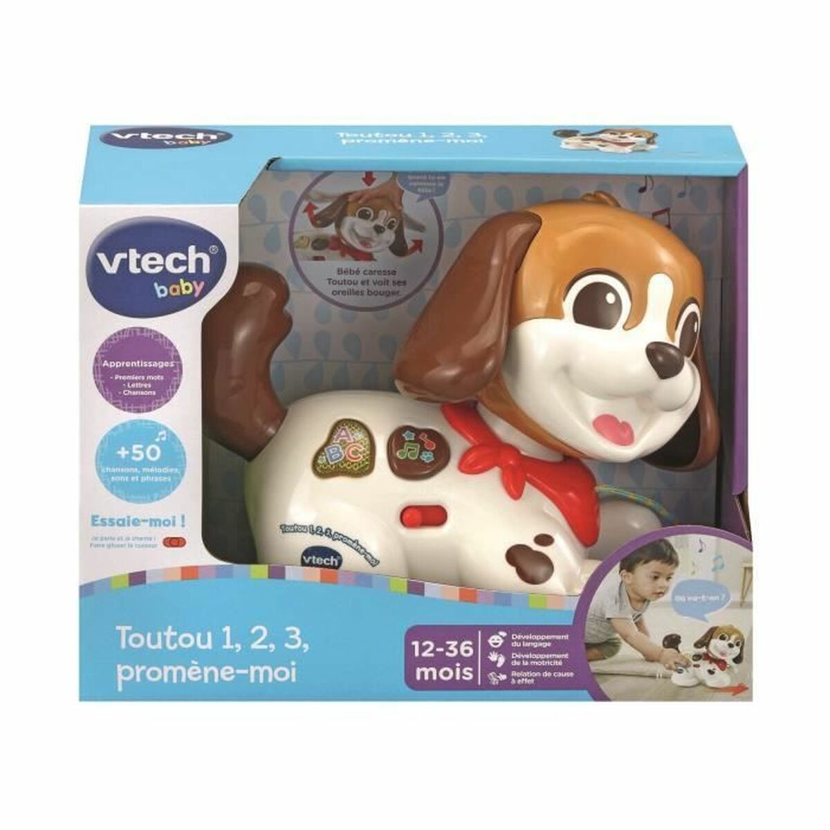 Brinquedo educativo Vtech Baby Toutou 1,2,3 Promenè -moi (FR) - EcoNest