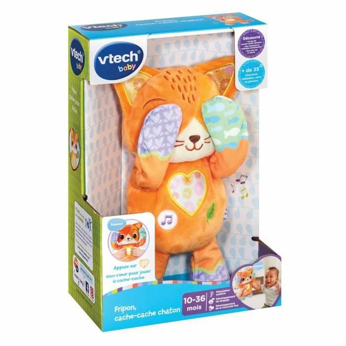 Brinquedo educativo Vtech Baby Fripon cache-cahe chaton (FR) - EcoNest