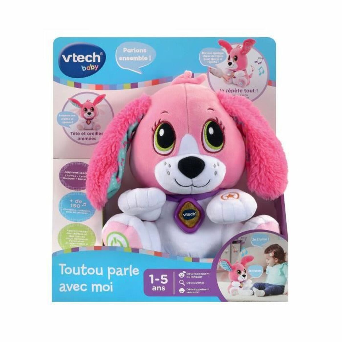 Peluche com Som Vtech Baby Doggie Talk to me (FR) Cão - EcoNest