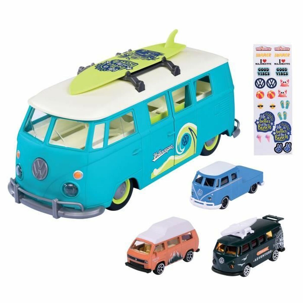 Playset de Veículos Majorette Volkswagen T1 Carry Case Azul - EcoNest