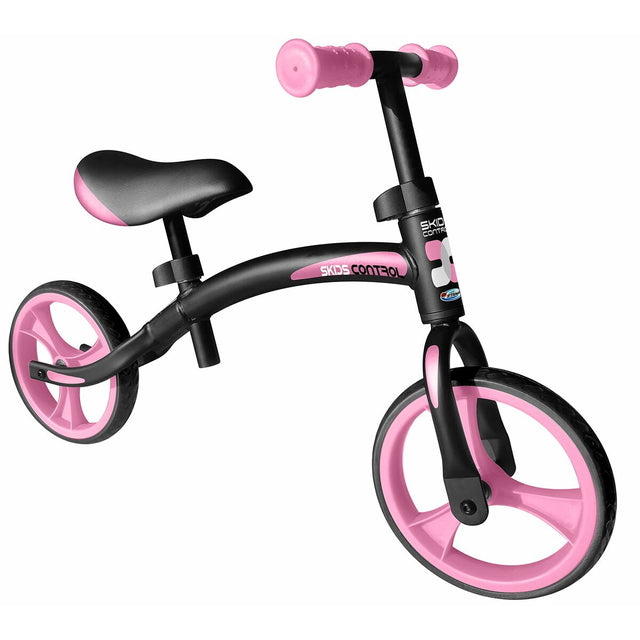 Bicicleta Infantil SKIDS CONTROL Sem Pedais Preto Cor de Rosa - EcoNest