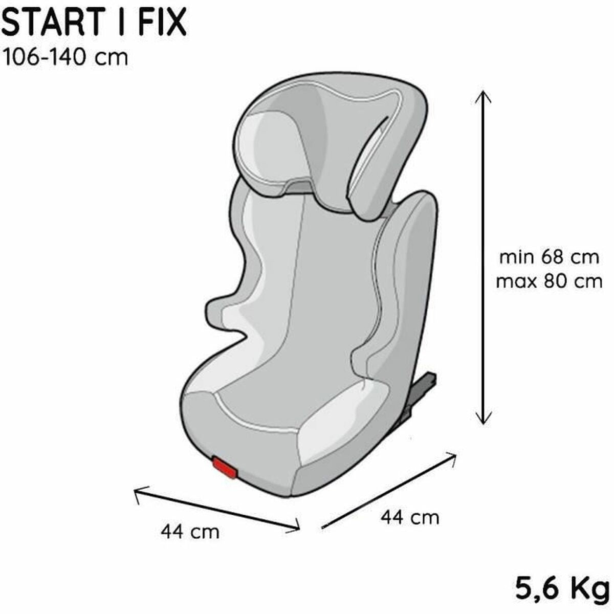 Cadeira para Automóvel Nania START Vermelho ISOFIX - EcoNest