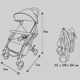 Carrinho de passeio para bebê Nania Lili Cinzento - EcoNest