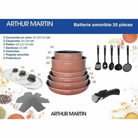 Bateria de Cozinha Arthur Martin 20 Peças - EcoNest