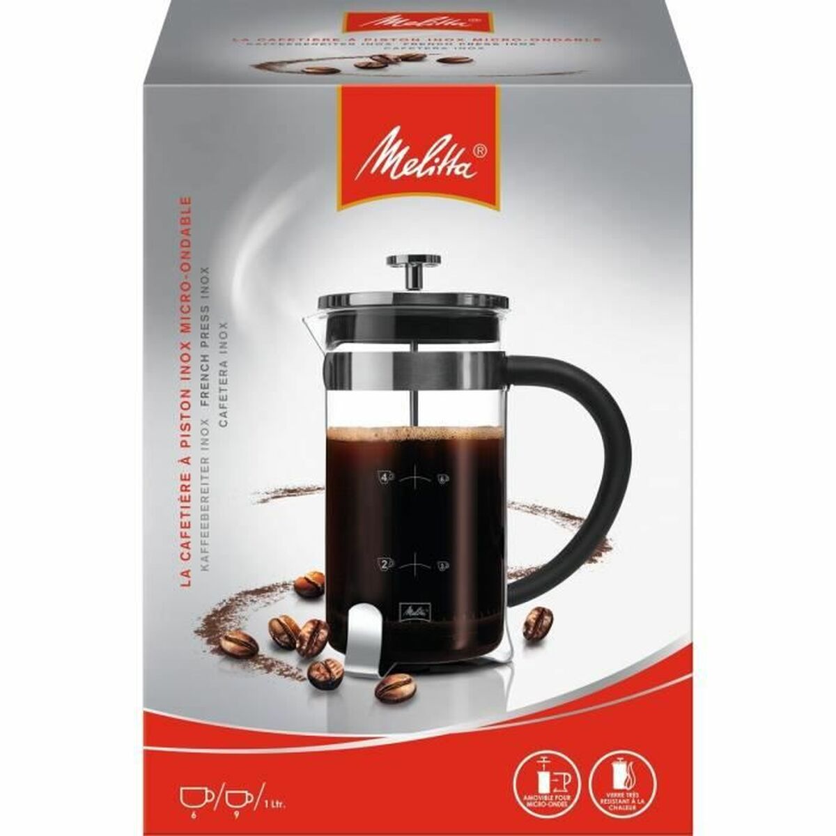 Cafeteira de Êmbolo Melitta Premium 1 L 8 Kopjes - EcoNest