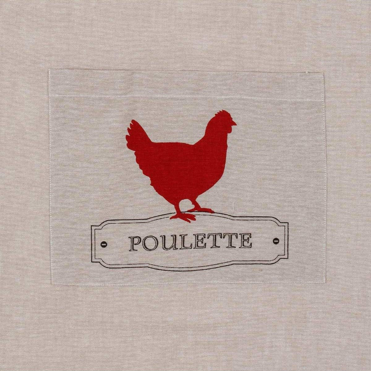 Avental com Bolso Atmosphera Poulette Bege Algodão 60 x 80 cm - EcoNest