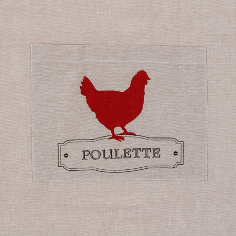 Avental com Bolso Atmosphera Poulette Bege Algodão 60 x 80 cm - EcoNest