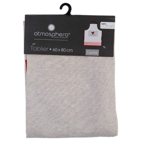 Avental com Bolso Atmosphera Poulette Bege Algodão 60 x 80 cm - EcoNest