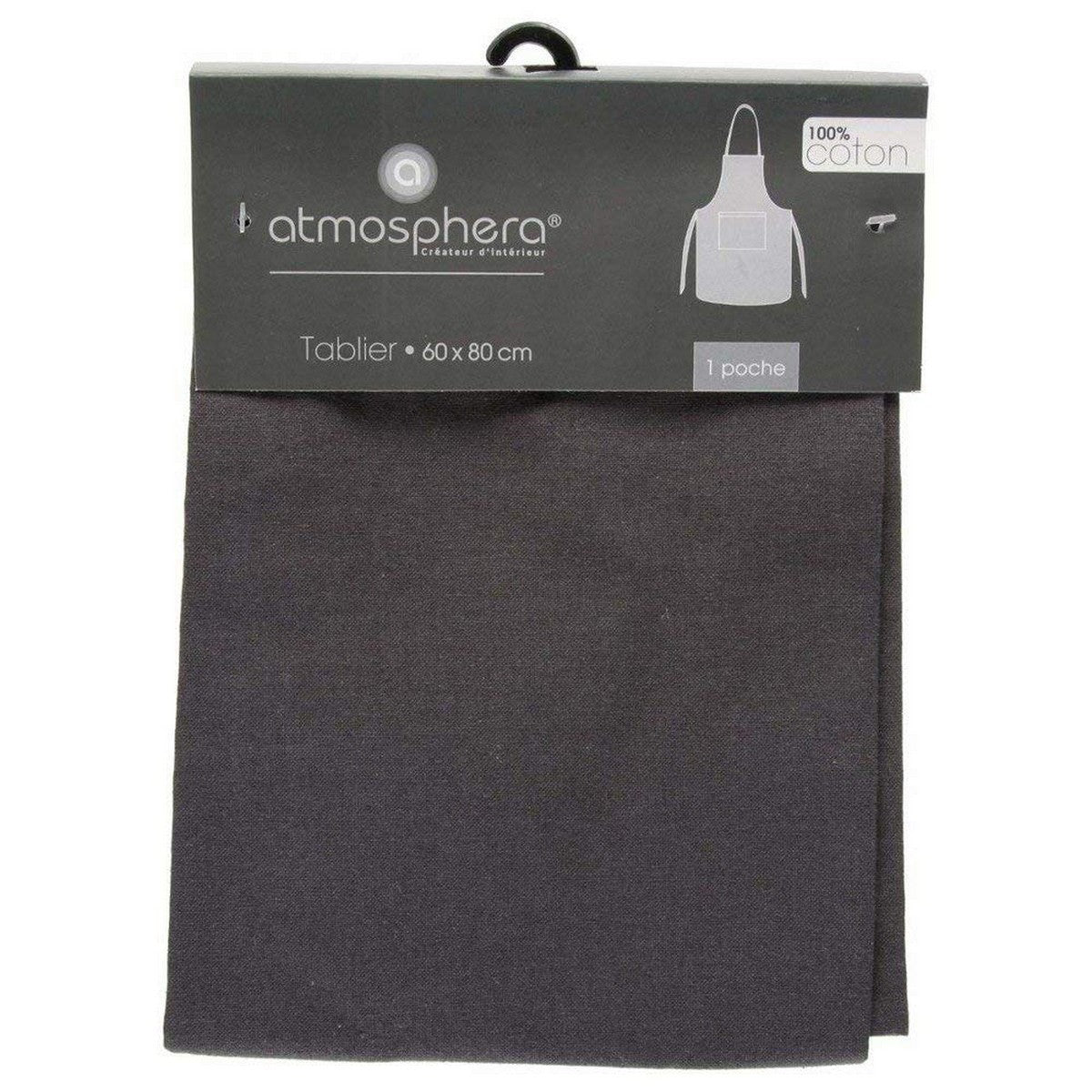 Avental com Bolso Atmosphera Preto Algodão (60 x 80 cm) - EcoNest