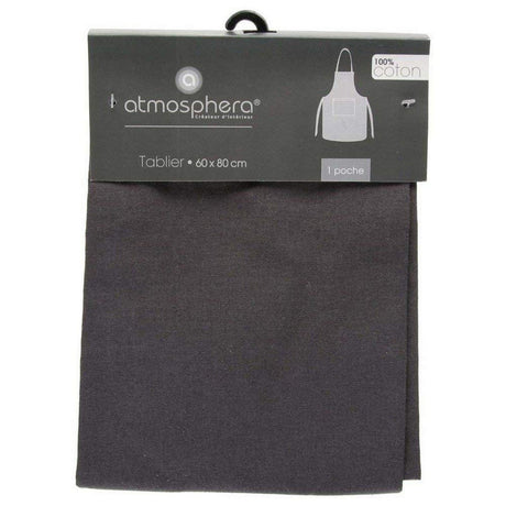 Avental com Bolso Atmosphera Preto Algodão (60 x 80 cm) - EcoNest