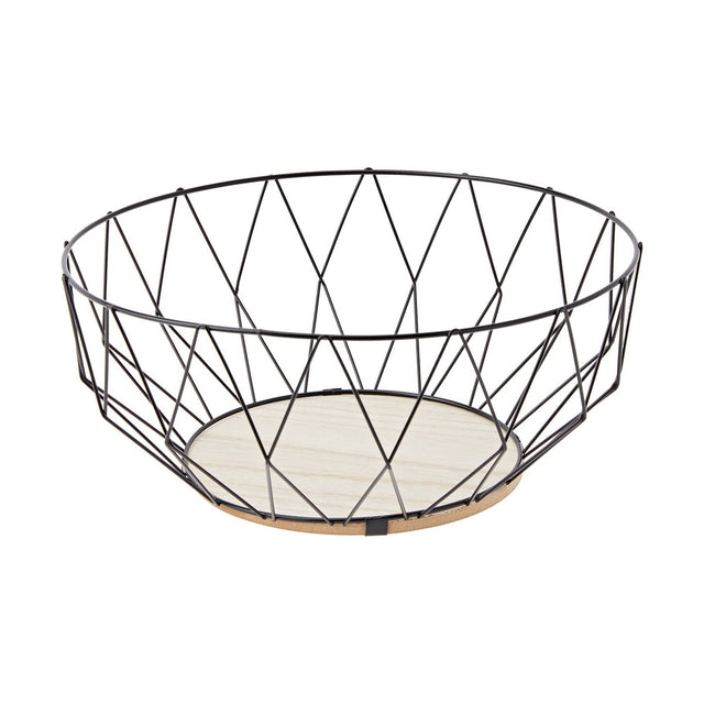 Fruteira Secret de Gourmet Baltik Prateado Preto Metal - EcoNest