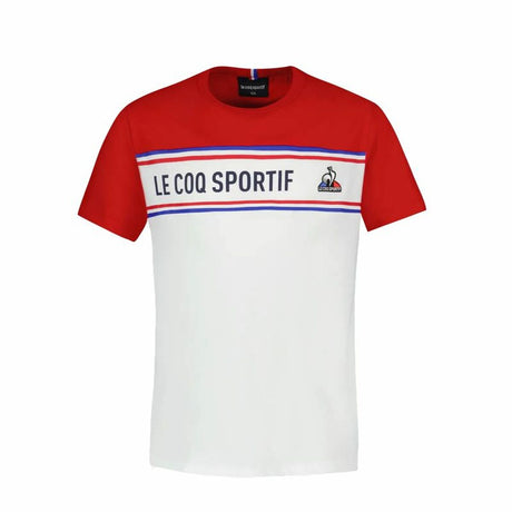 Camisola de Manga Curta Criança Le coq sportif N°2 Tricolore Branco - EcoNest