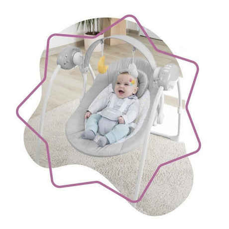 Cadeira de baloiço Badabulle Candy Comfort Swing Cinzento Branco - EcoNest