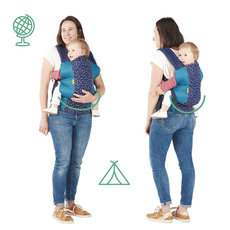 Mochila porta bebê Badabulle Easy & Go 15 kg Azul Ergonómico 0-4 Anos - EcoNest