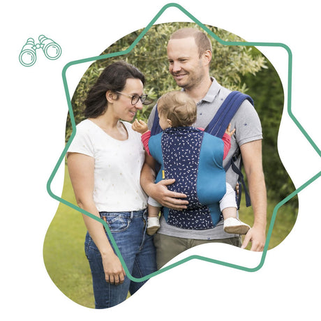Mochila porta bebê Badabulle Easy & Go 15 kg Azul Ergonómico 0-4 Anos - EcoNest