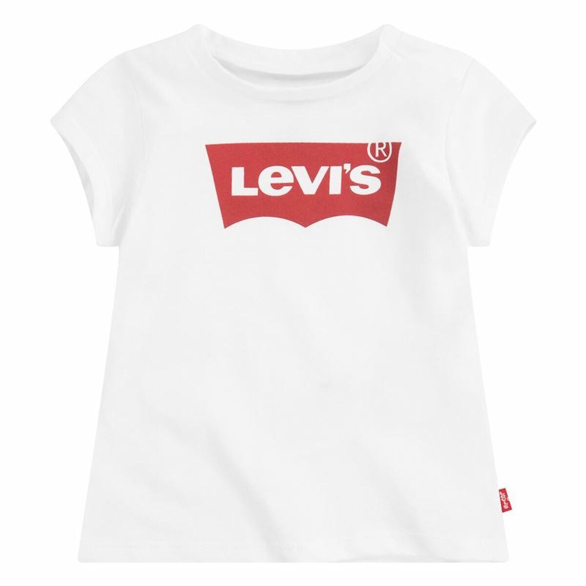 Camisola de Manga Curta Infantil Levi's Batwing Logo Branco - EcoNest