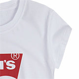 Camisola de Manga Curta Infantil Levi's Batwing Logo Branco - EcoNest