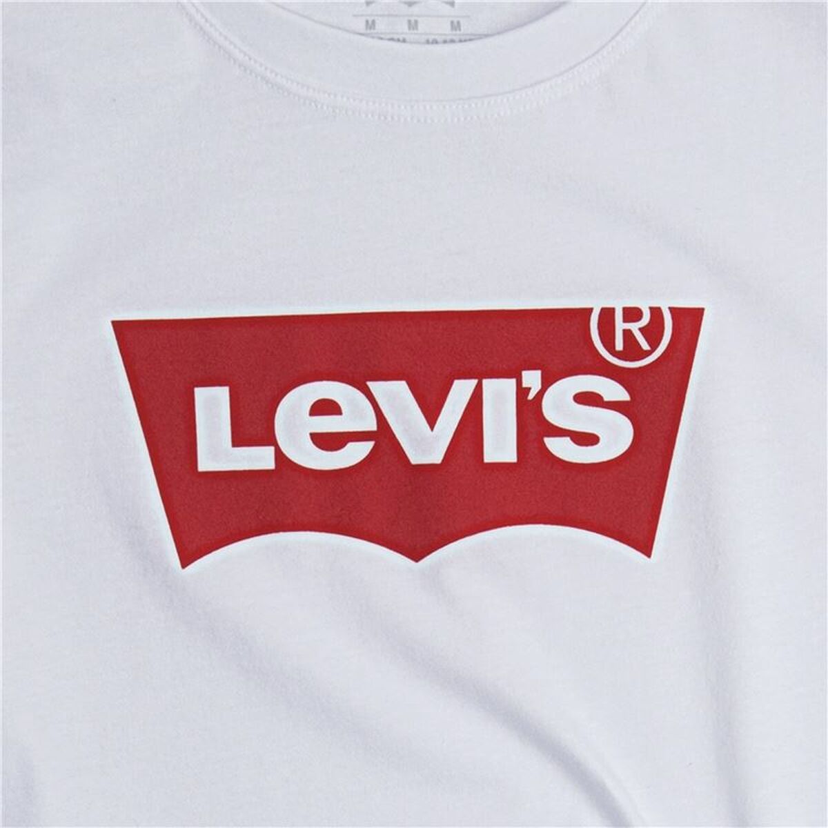 Camisola de Manga Curta Infantil Levi's Batwing Logo Branco - EcoNest