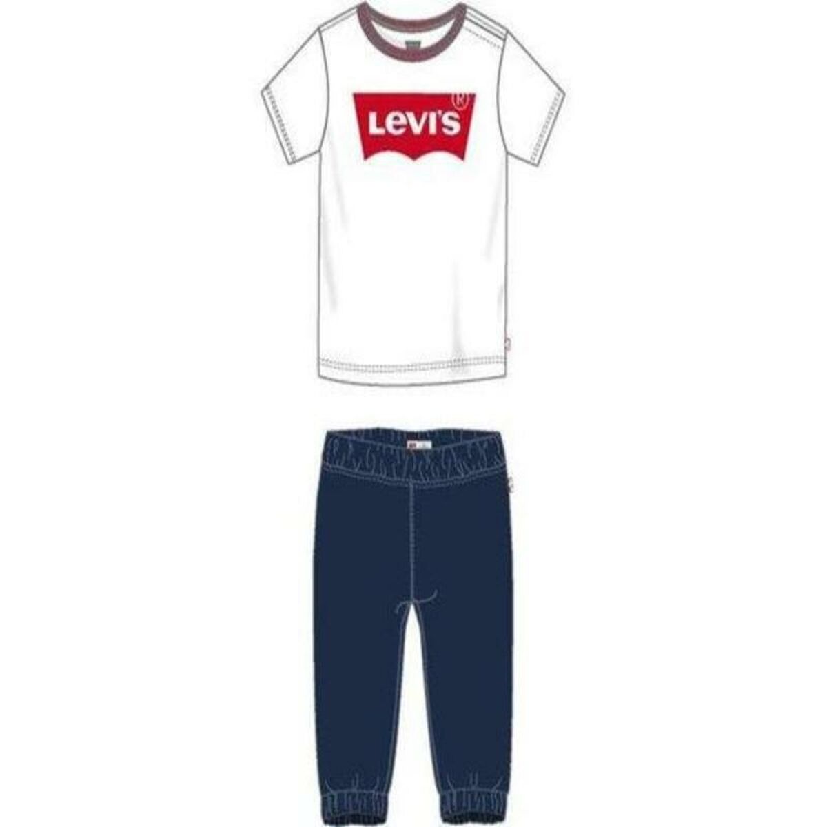 Conjunto de Desporto para Bebé TWILL JOGGER Levi's 6EA924-001 Branco - EcoNest