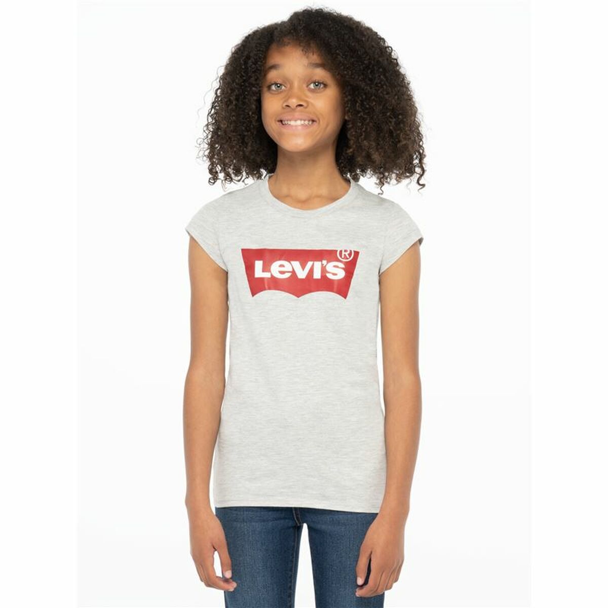 Camisola de Manga Curta Infantil Levi's Batwing Cinzento claro - EcoNest