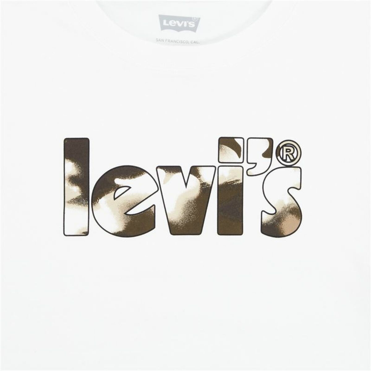 T-shirt Levi's Camo Poster Logo Bright Branco - EcoNest