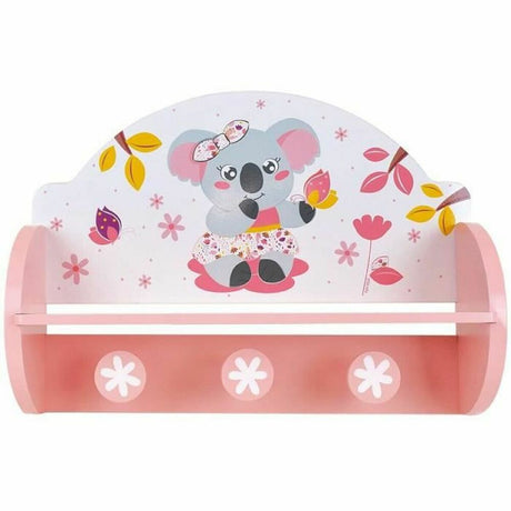 Bengaleiro de parede Fun House Cor de Rosa Madeira MDF (33 x 46 x 15 cm) - EcoNest