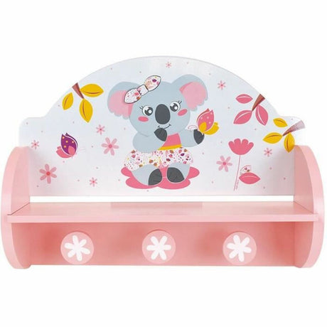 Bengaleiro de parede Fun House Cor de Rosa Madeira MDF (33 x 46 x 15 cm) - EcoNest