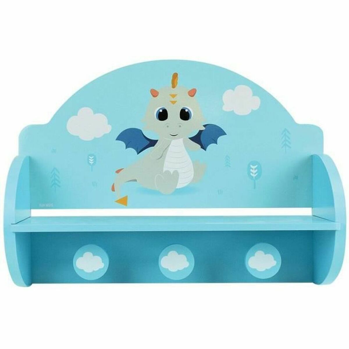 Bengaleiro de parede Fun House Azul Madeira MDF (33 x 46 x 15 cm) - EcoNest