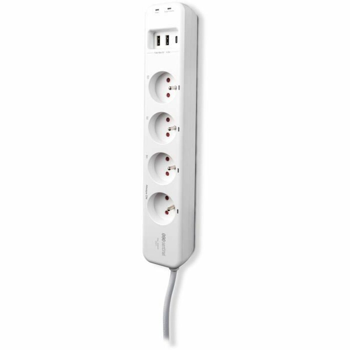 Extensão com 4 Tomadas sem Interruptor SCS SENTINEL SmartPlug 240 V - EcoNest